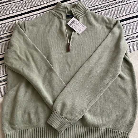 Brandy Melville Aleah Cotton Sweater Sage Green - Picture 4 of 5